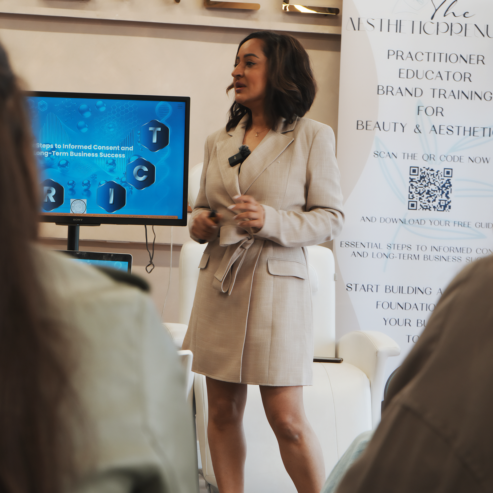 Nita McEvoy international aesthetic educator delivering advanced training and education in aesthetics