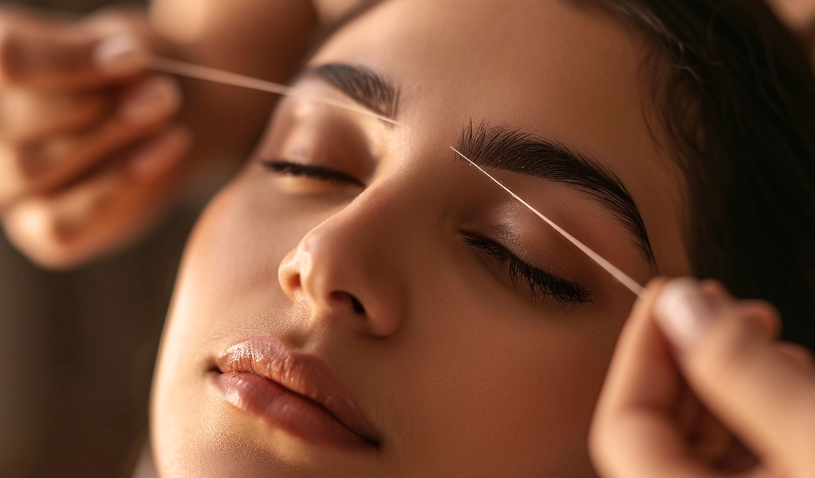 Professional brow shaping and threading treatment in Enfield North London by Nita McEvoy