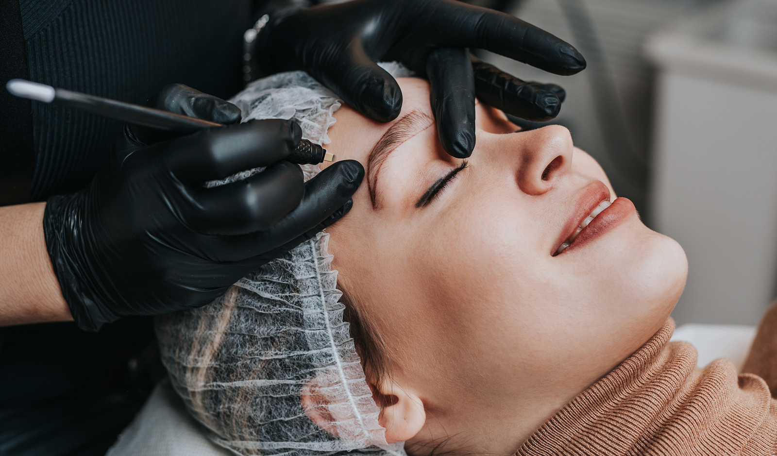 Microblading eyebrow treatment by Nita McEvoy in North London creating natural, defined brows