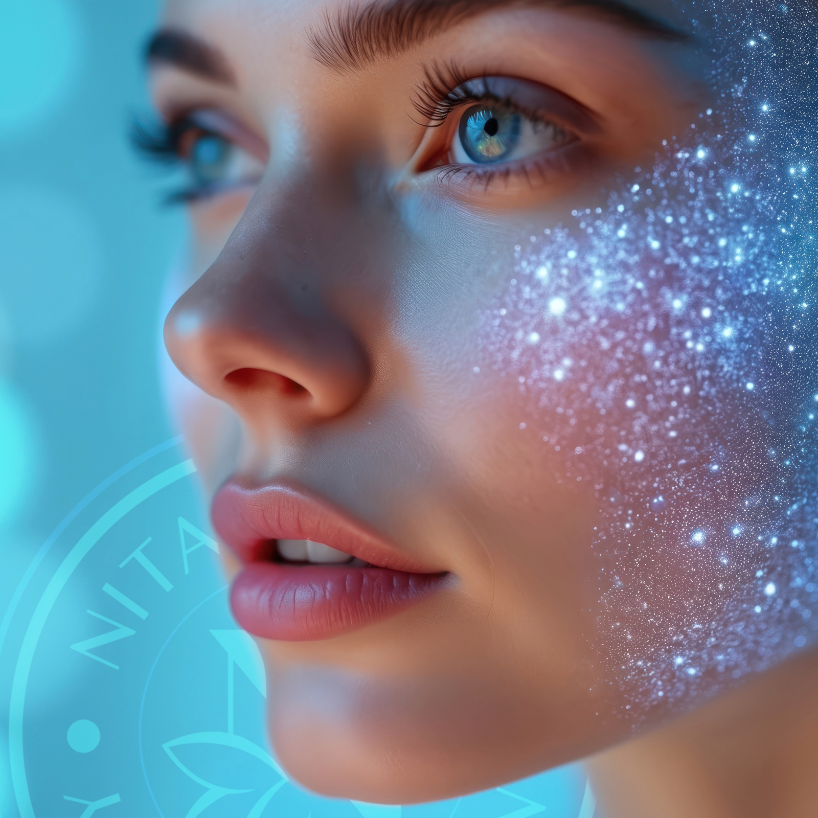 Regenerative aesthetic skin treatment concept showing advanced skin rejuvenation and glowing complexion by Nita McEvoy in North London
